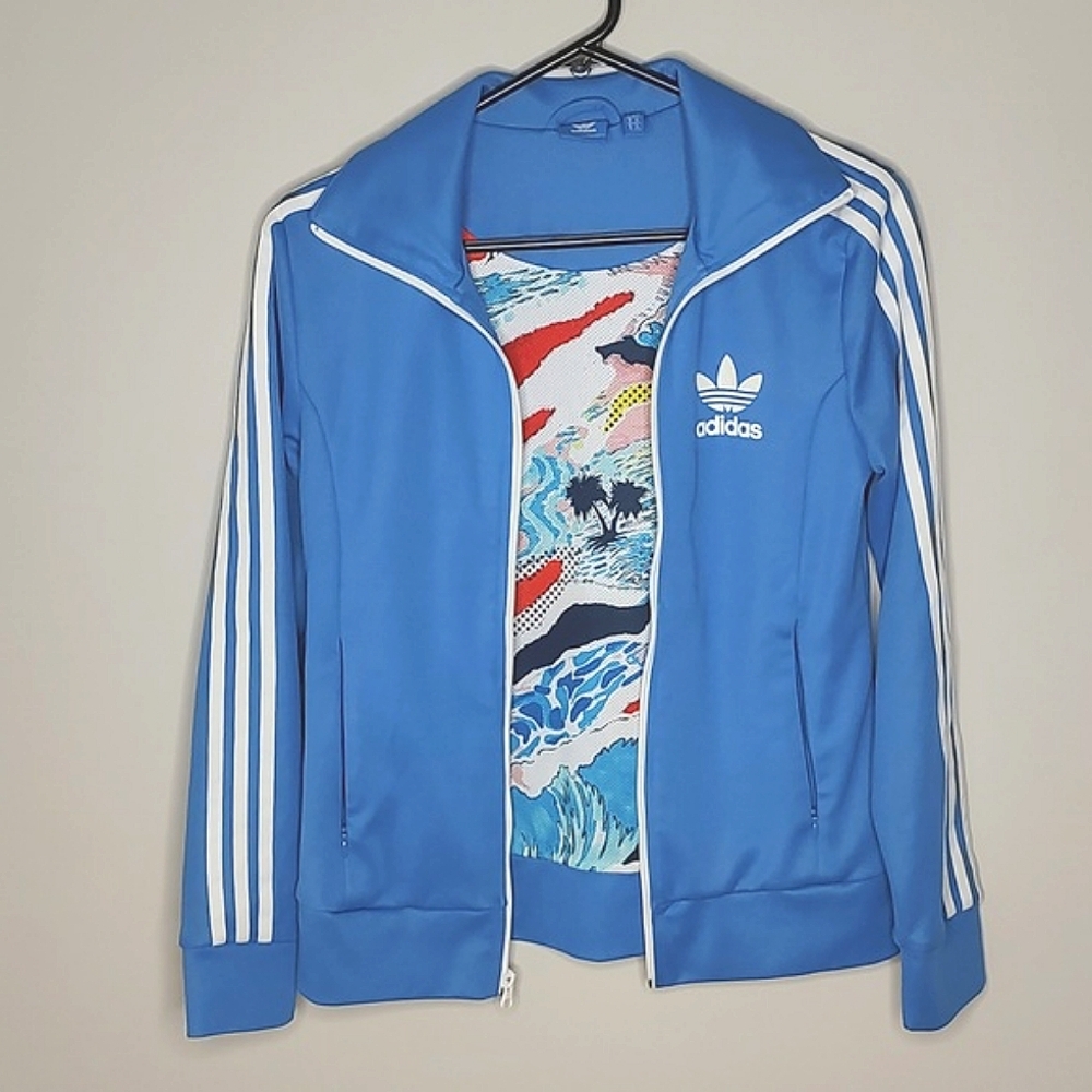 Adidas Originals Europa TT Track Jacket Small coastal graphic interior